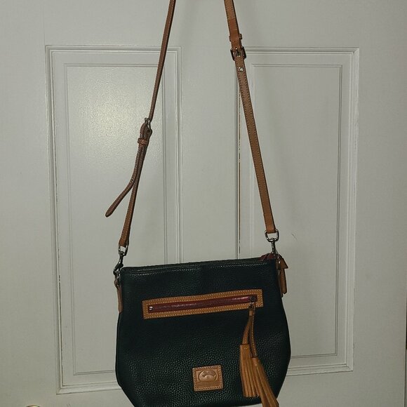 Dooney & Bourke Leather Crossbody Bag Navy blue.. - Picture 6 of 12